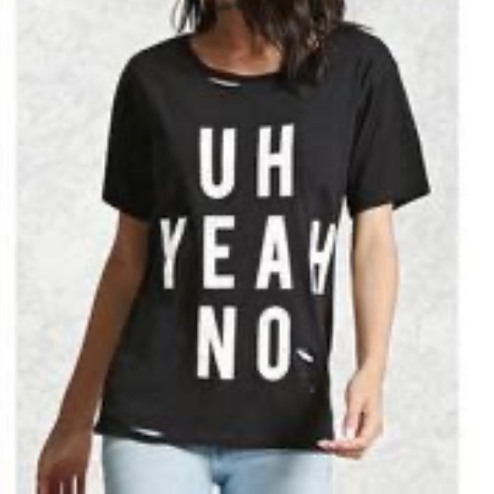 Forever 21 Distressed Graphic T-Shirt